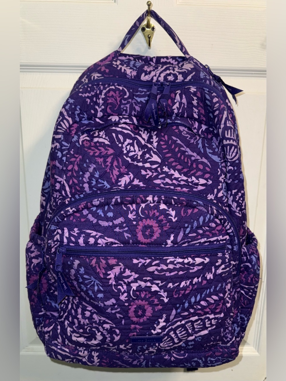 Vera Bradley Purple Paisley Print Campus Backpack